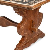 An Italian Renaissance Style Painted Trestle Table