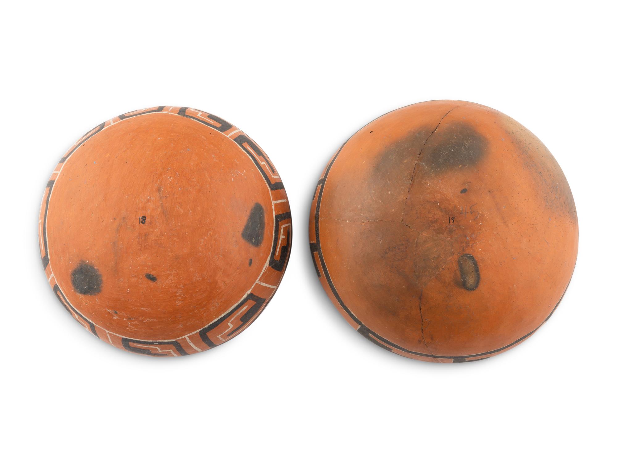 Ancestral Pueblo Redware Pottery Bowls