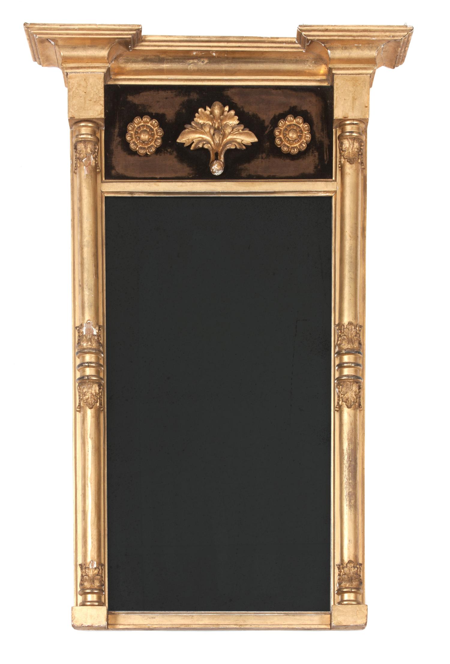 A Federal Style Giltwood Mirror 31 x 21 inches. — 19TH/20TH CENTURY