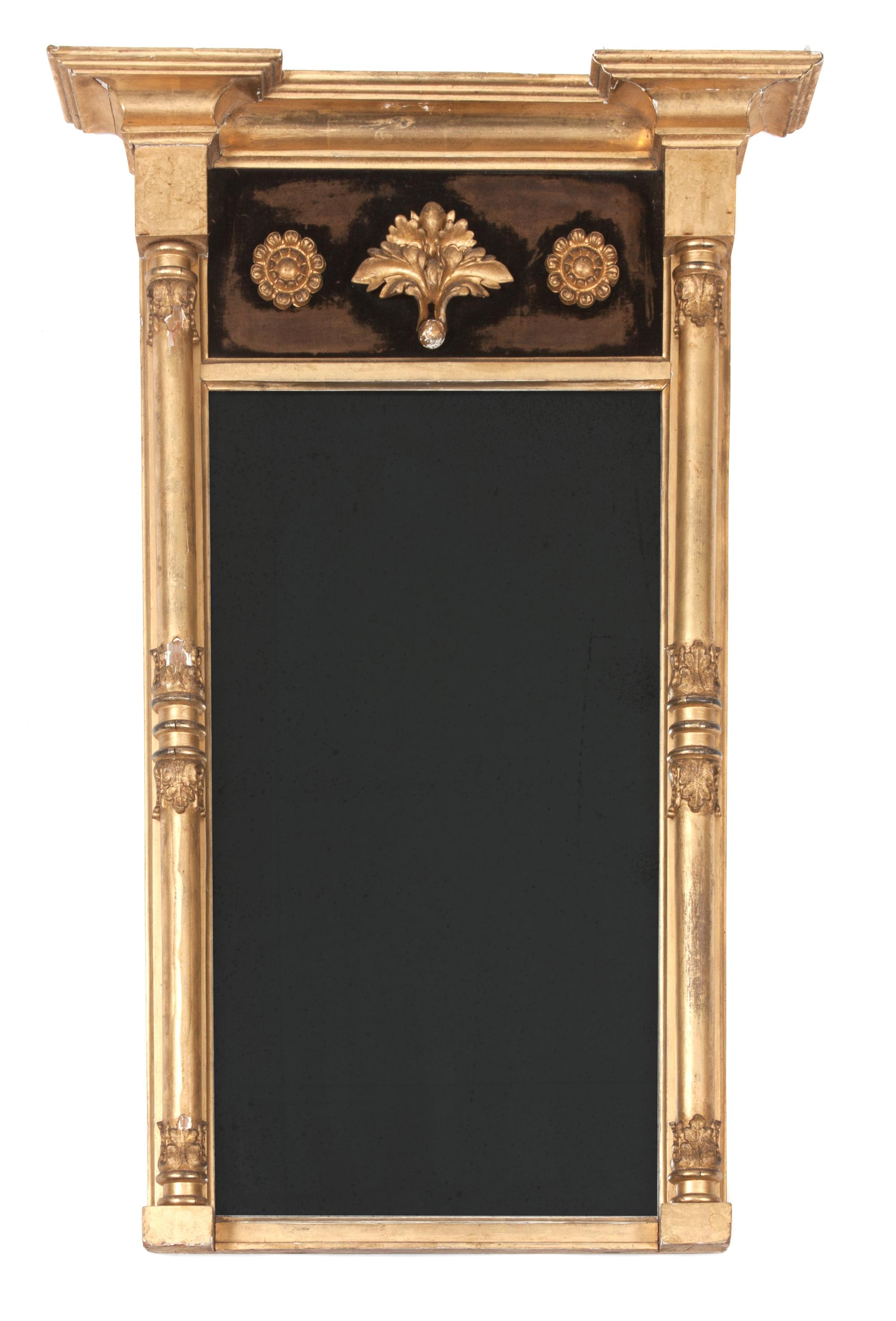 A Federal Style Giltwood Mirror 31 x 21 inches. — 19TH/20TH CENTURY