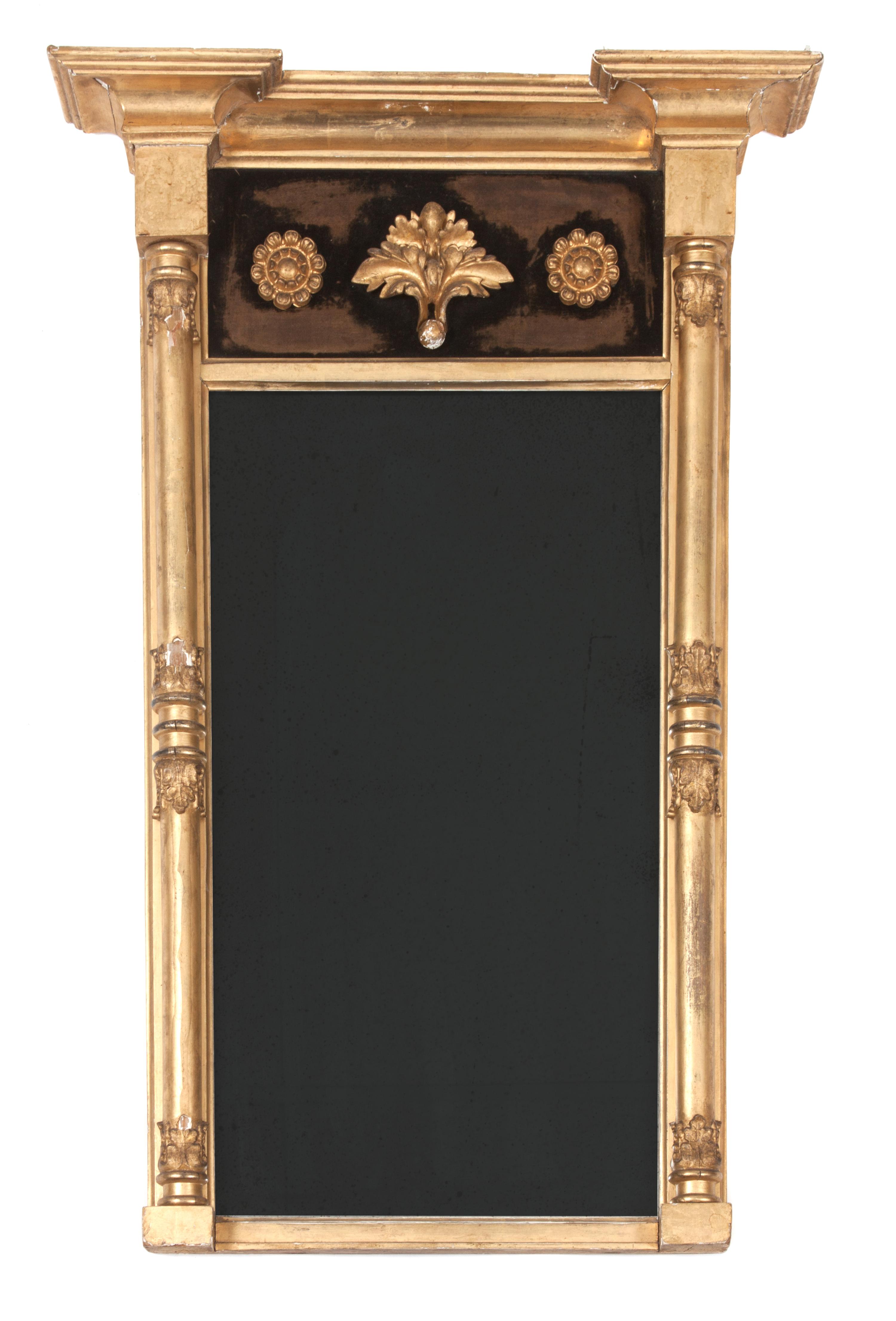 A Federal Style Giltwood Mirror 31 x 21 inches. — 19TH/20TH CENTURY