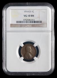 A 1914-D Lincoln 1c Coin (NGC VG10 BN)