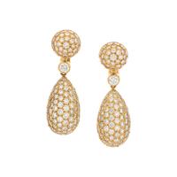 JEAN VITAU, DIAMOND EARCLIPS