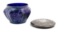 An Austrian Iridescent Glass Jar