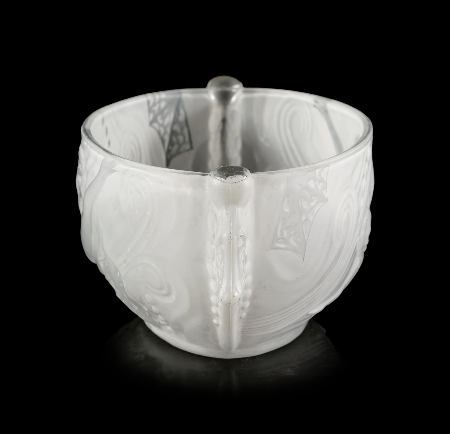 An Art Deco Style Frosted Glass Center Bowl