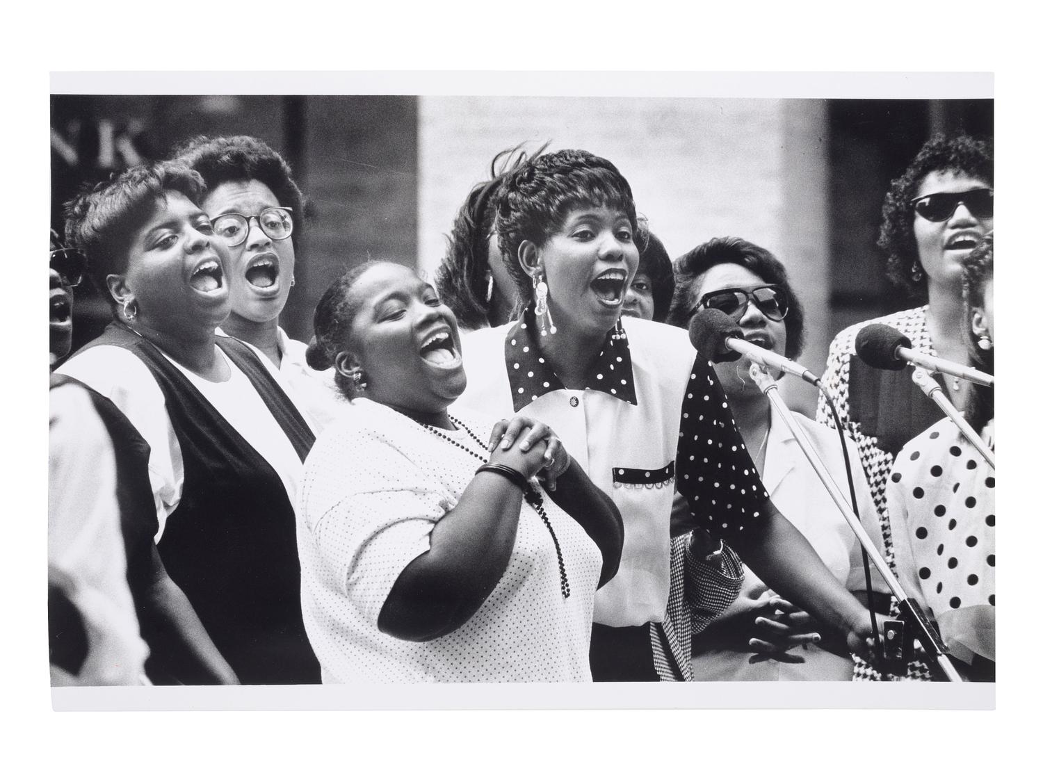 [EARLY PHOTOGRAPHY] -- [MUSIC]. A group of 2 photographs taken by African American photographers Al SMITH (1916-2008) and John WHITE (b. 1945), incl. young dancers and gospel singers.