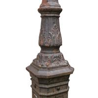 An Iron Lamp Post 17" W x 17" D x ~200" H — France, 20th Century