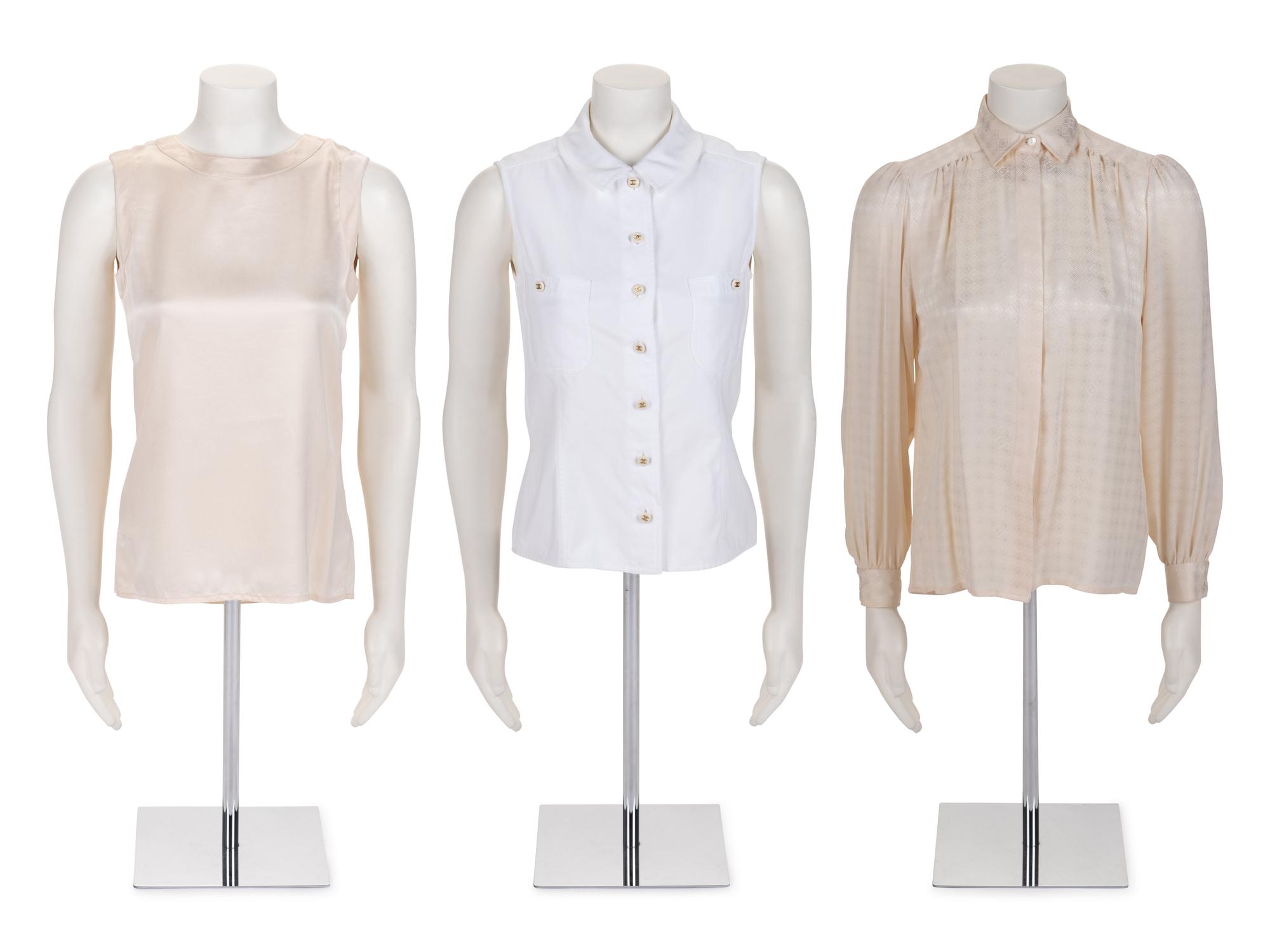 Six Designer Tops: Three Chanel, Two Gucci, One Hermès, 1980s-90s