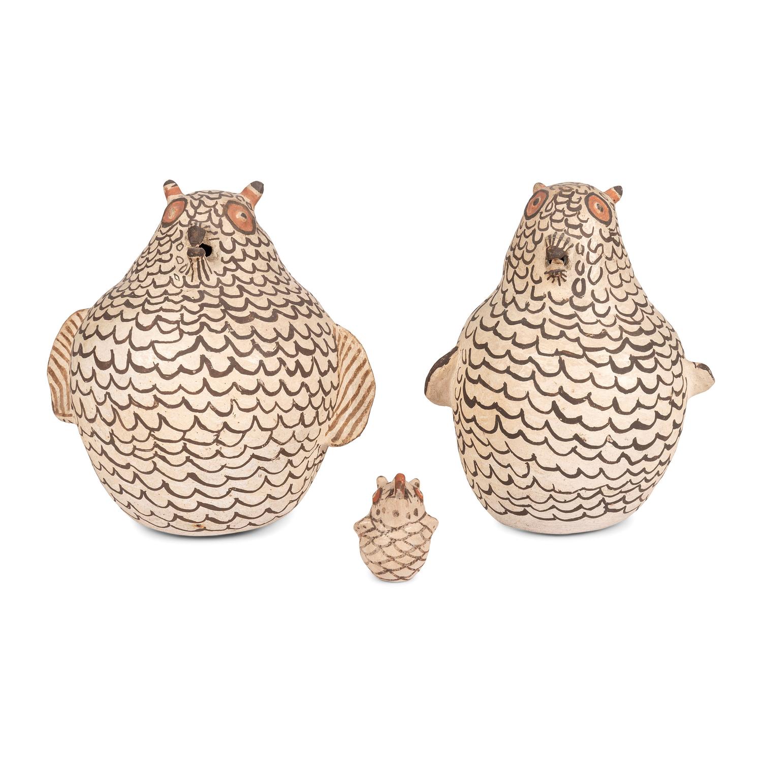 Zuni Pottery Owls