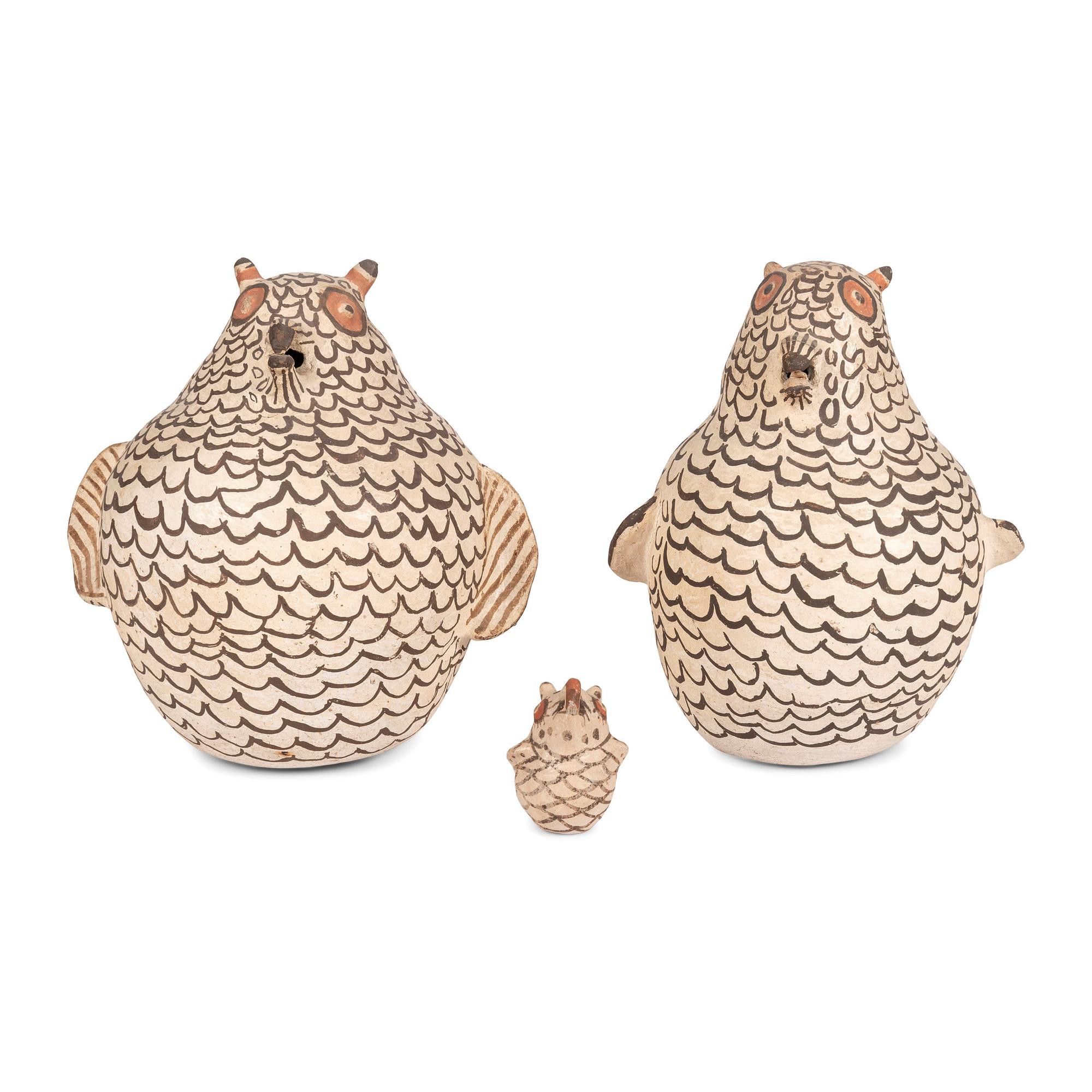 Zuni Pottery Owls