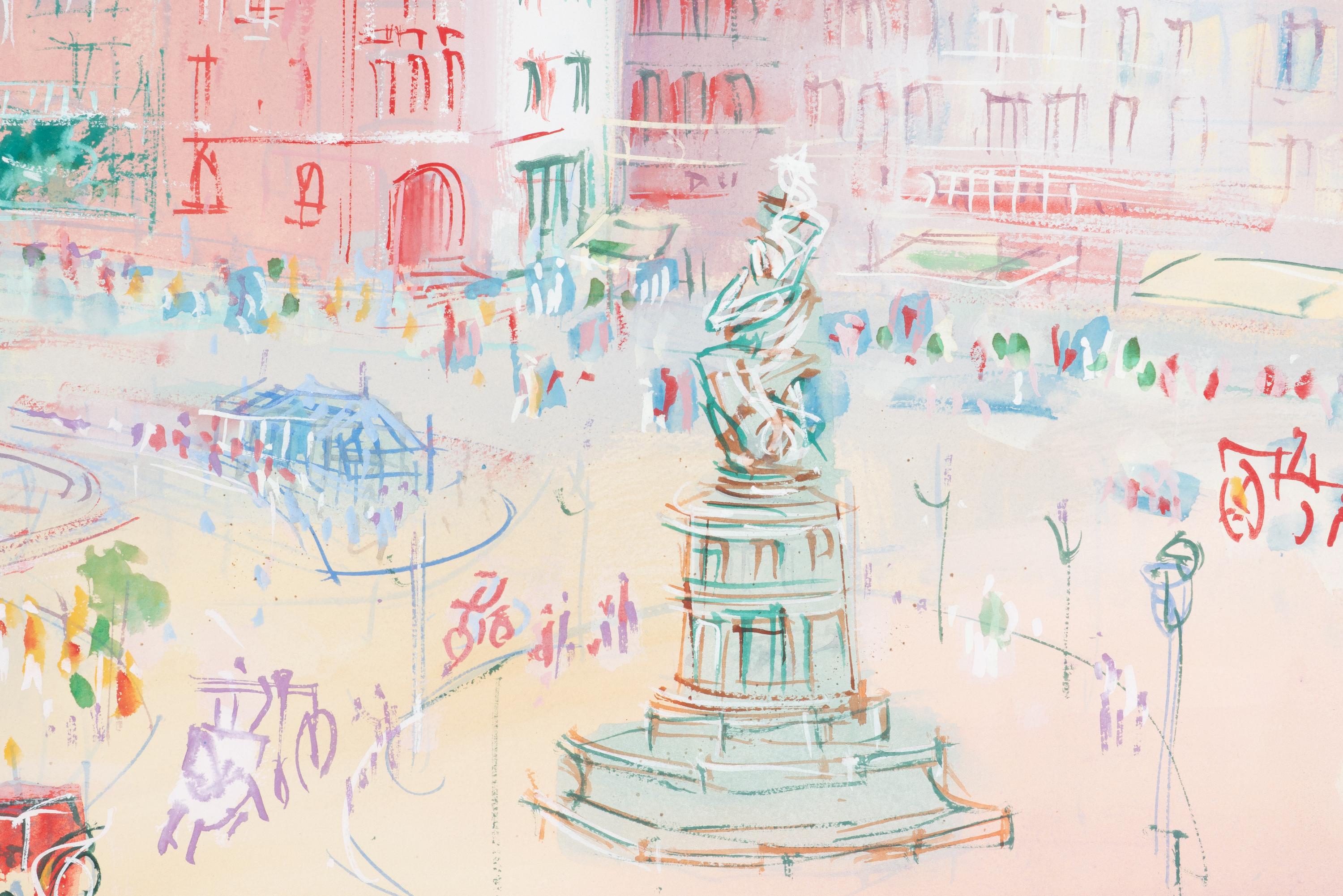Jean Dufy (French, 1888-1964) — Place de Clichy , Paris