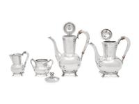 A German Silver Four-Piece Tea and Coffee Service