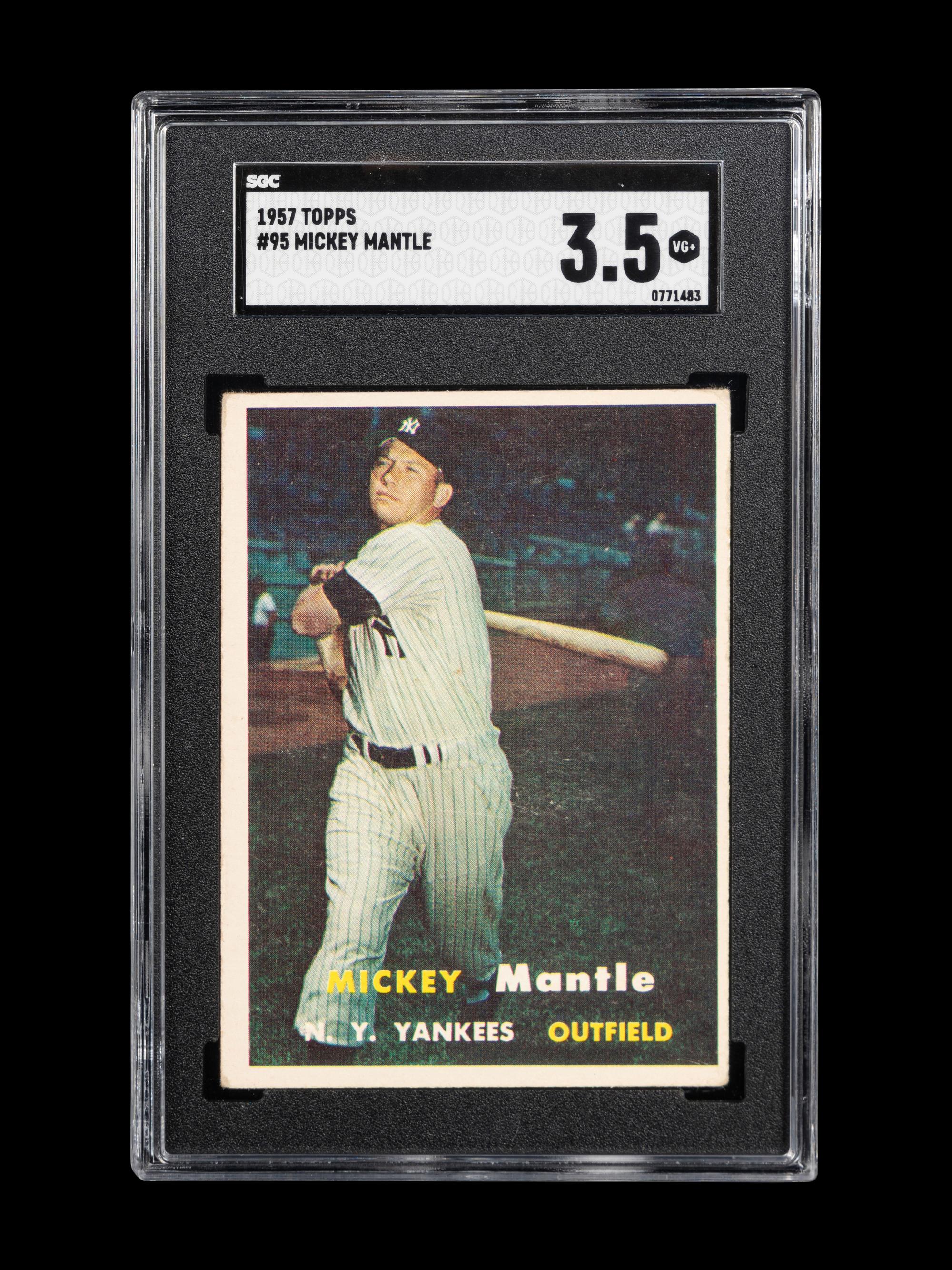A 1957 Topps Mickey Mantle Baseball Card No. 95 (SGC 3.5 VG+)