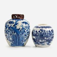 Two Chinese blue and white porcelain "ginger" jars Qing dynasty