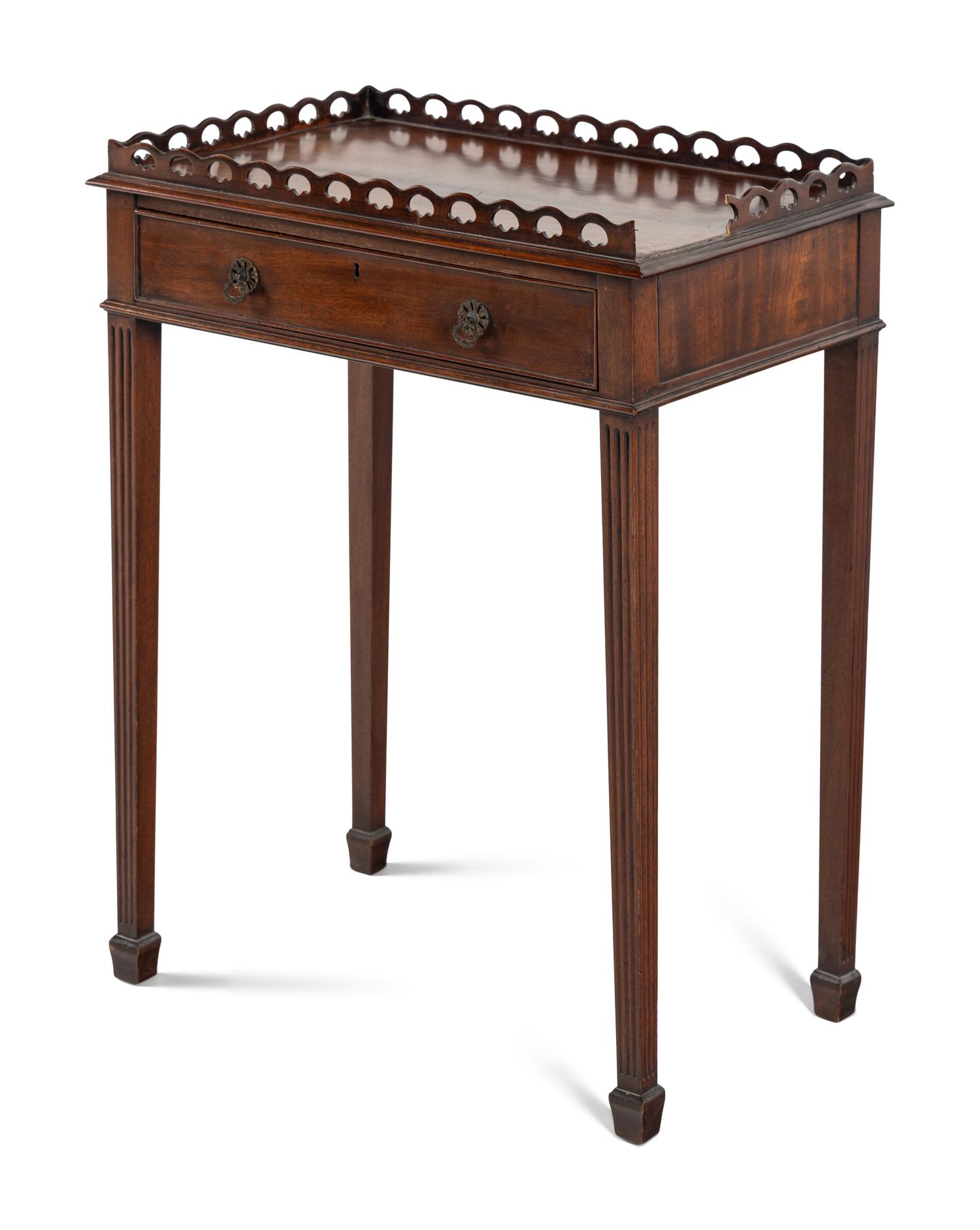 An English Mahogany Gallery Top Table