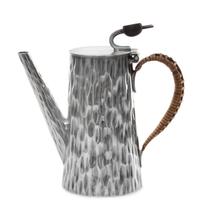 A Victorian Silver Espresso Pot, Heath & Middleton, London, 1892, having a coffee bean-form thumb piece, the body textured to look like