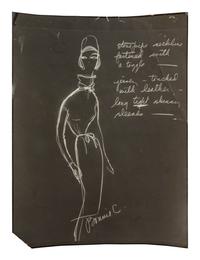Bonnie Cashin Two Dresses, Belt, Pants, Two Sketches, Pattern, 1960s