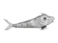 Seven Continental Silver Articulated Fish Table Ornaments