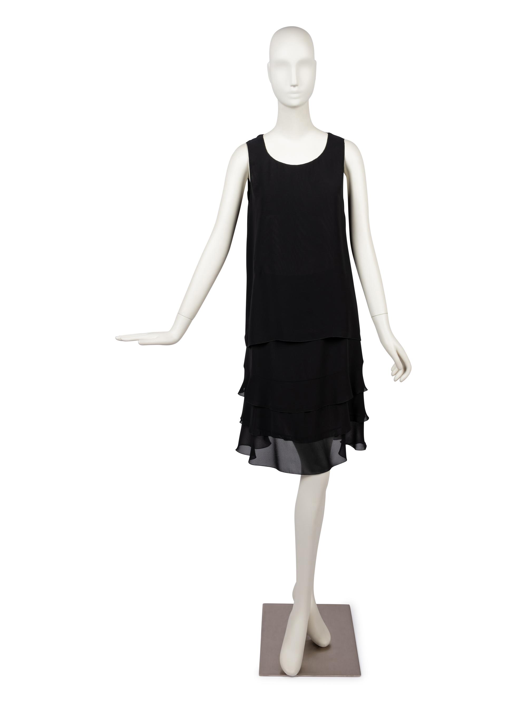 Chanel Black Chiffon Two-Piece Ensemble, 1990-2000s