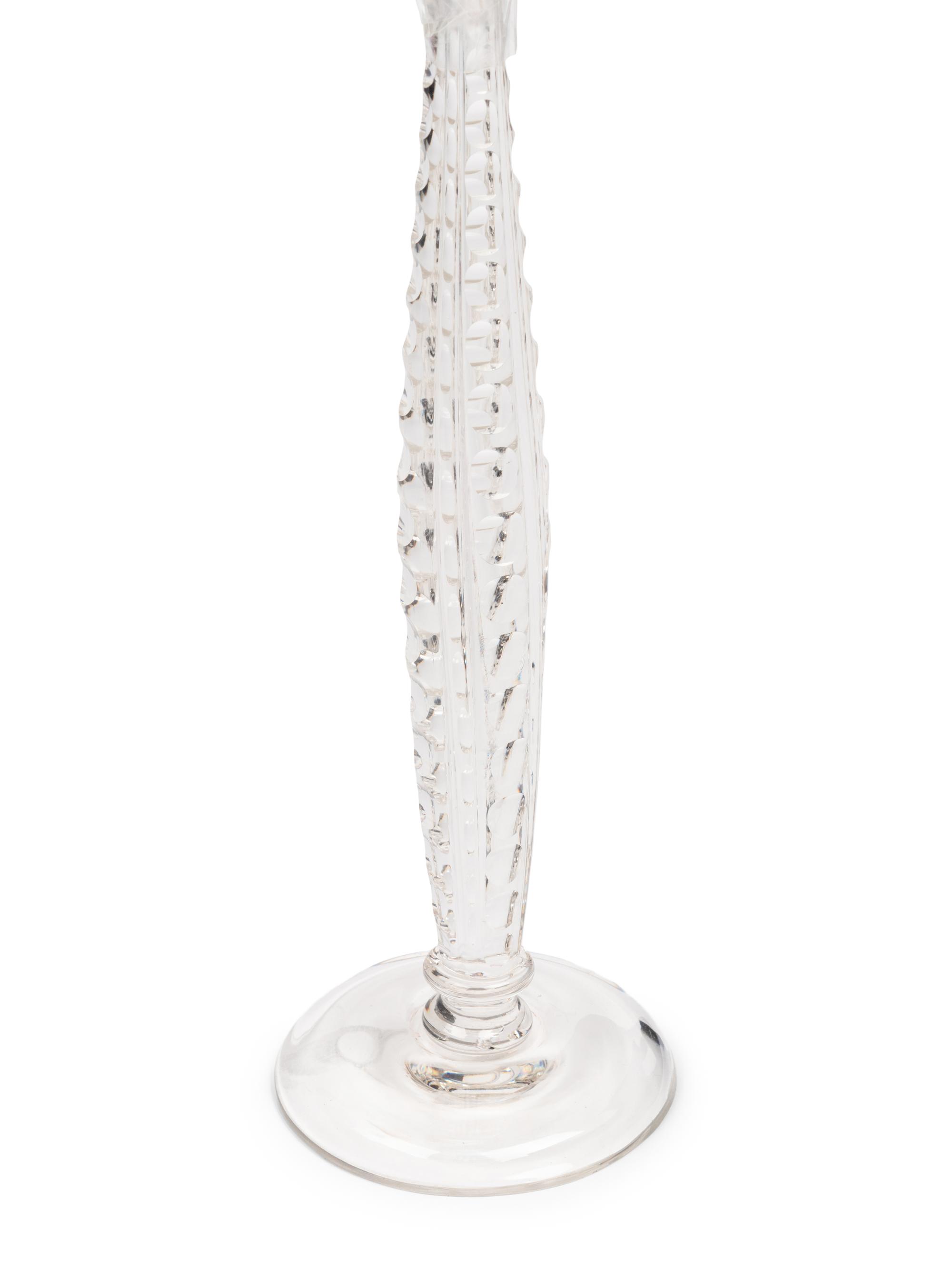 A Pair of Edwardian Cut Glass "Cricklite" Candelabra