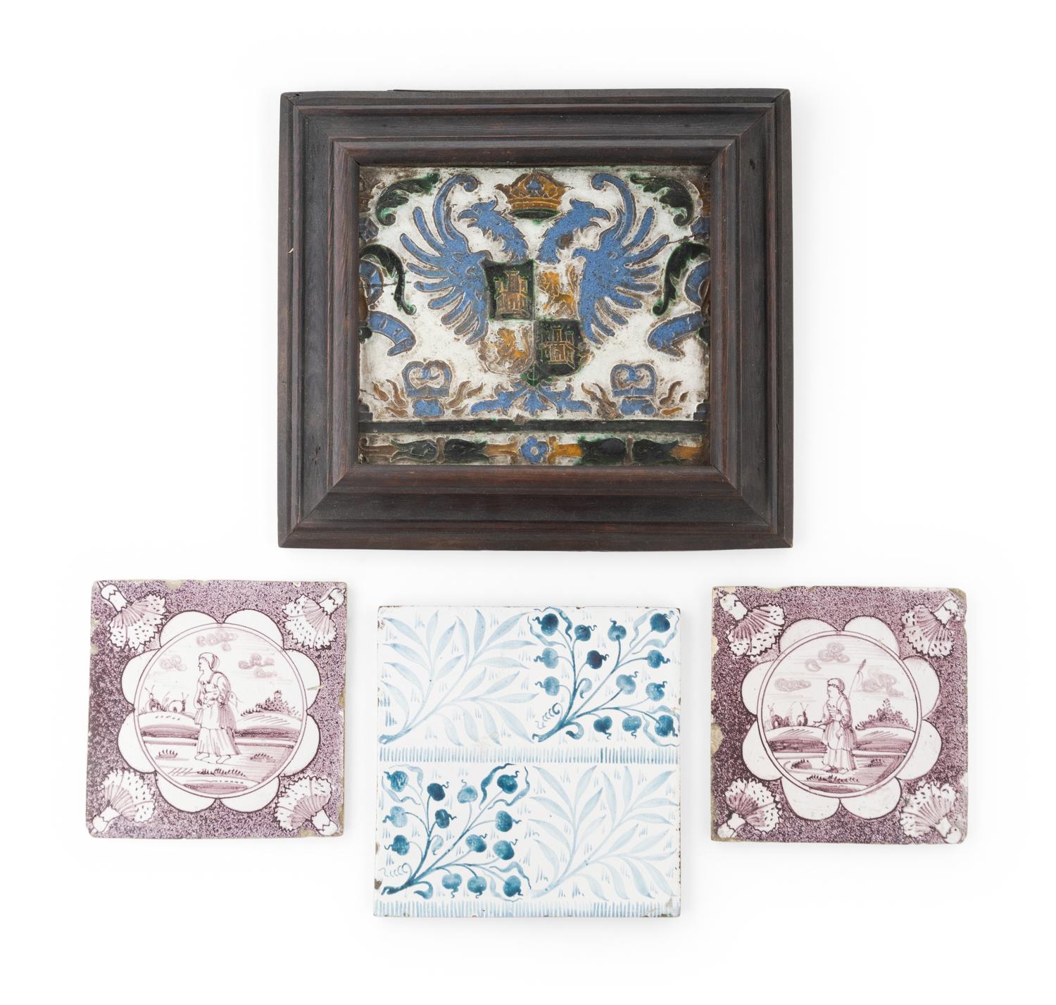 A Collection of Four Ceramic Tiles