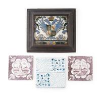 A Collection of Four Ceramic Tiles