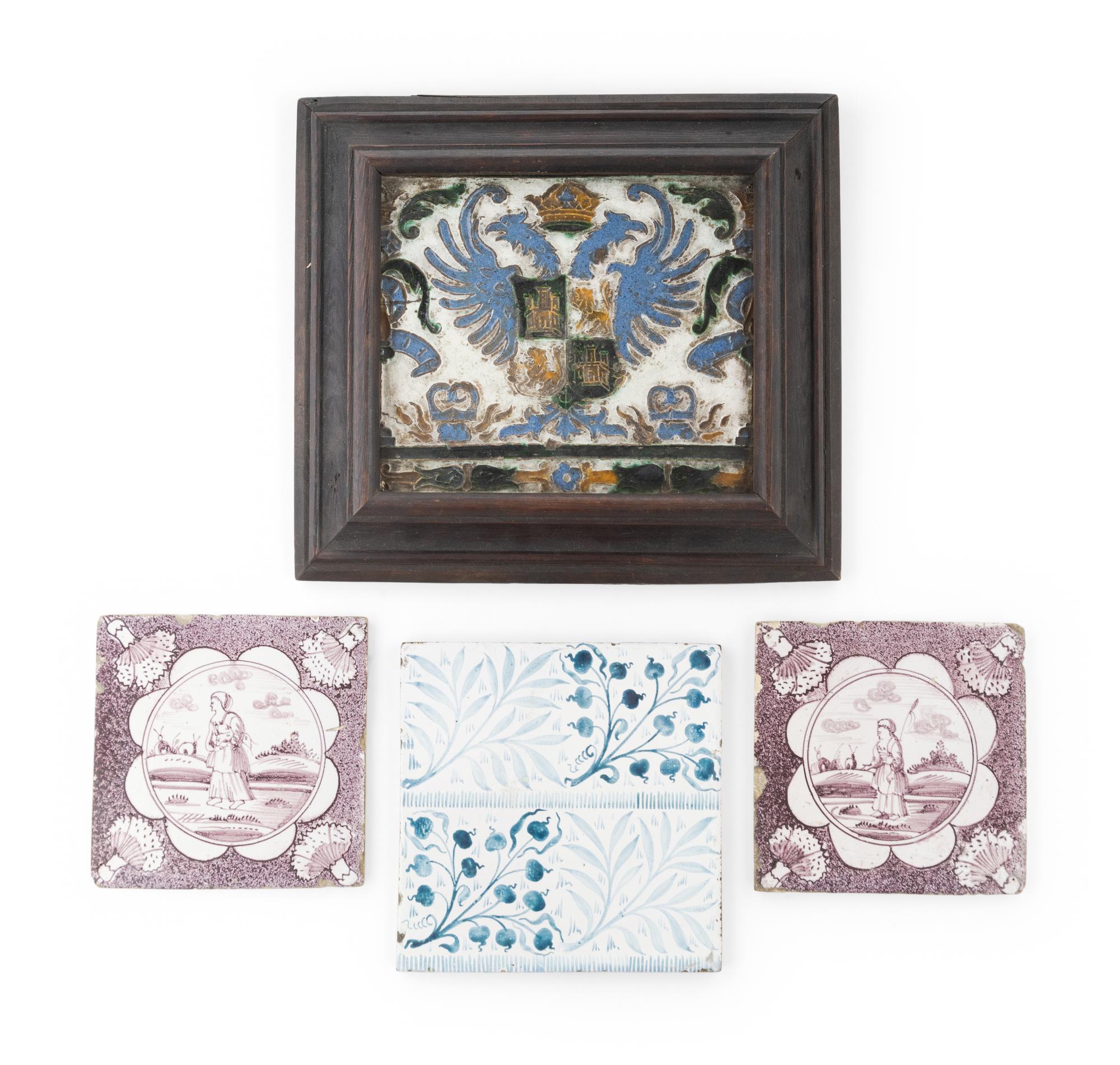 A Collection of Four Ceramic Tiles