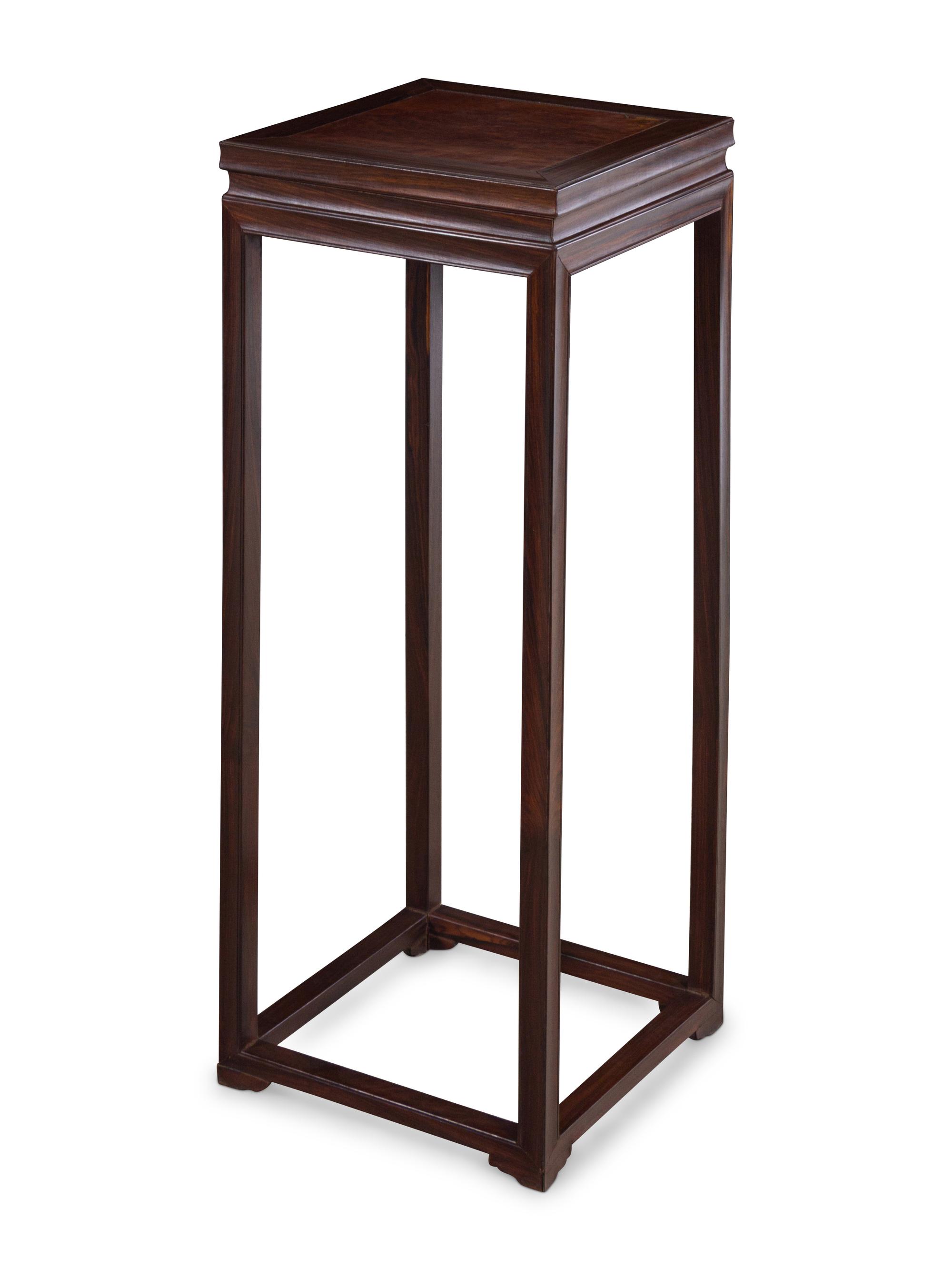 A Chinese Hardwood Pedestal
