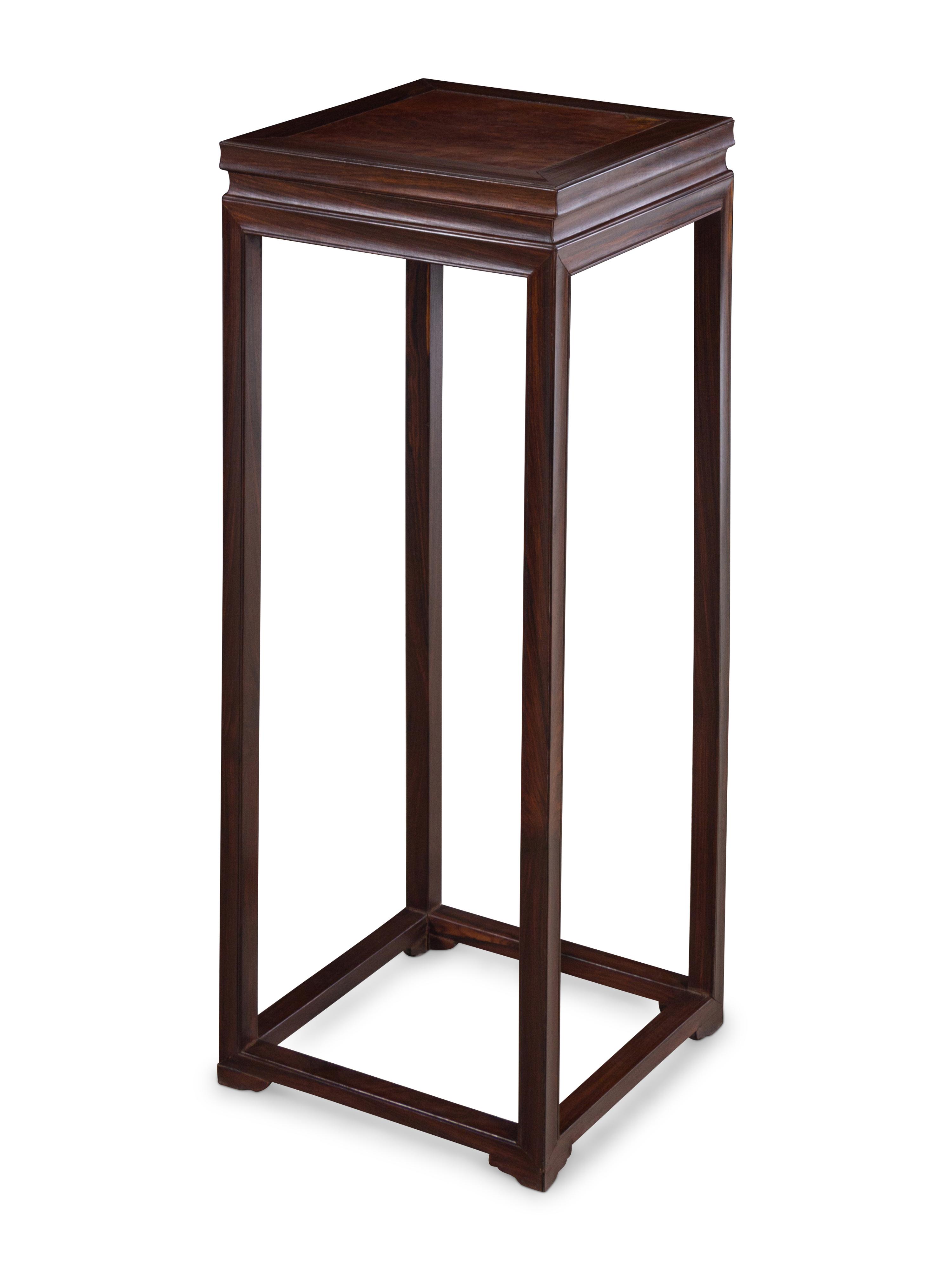 A Chinese Hardwood Pedestal