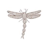 WHITE GOLD AND DIAMOND DRAGONFLY BROOCH