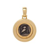 YELLOW GOLD AND COIN PENDANT