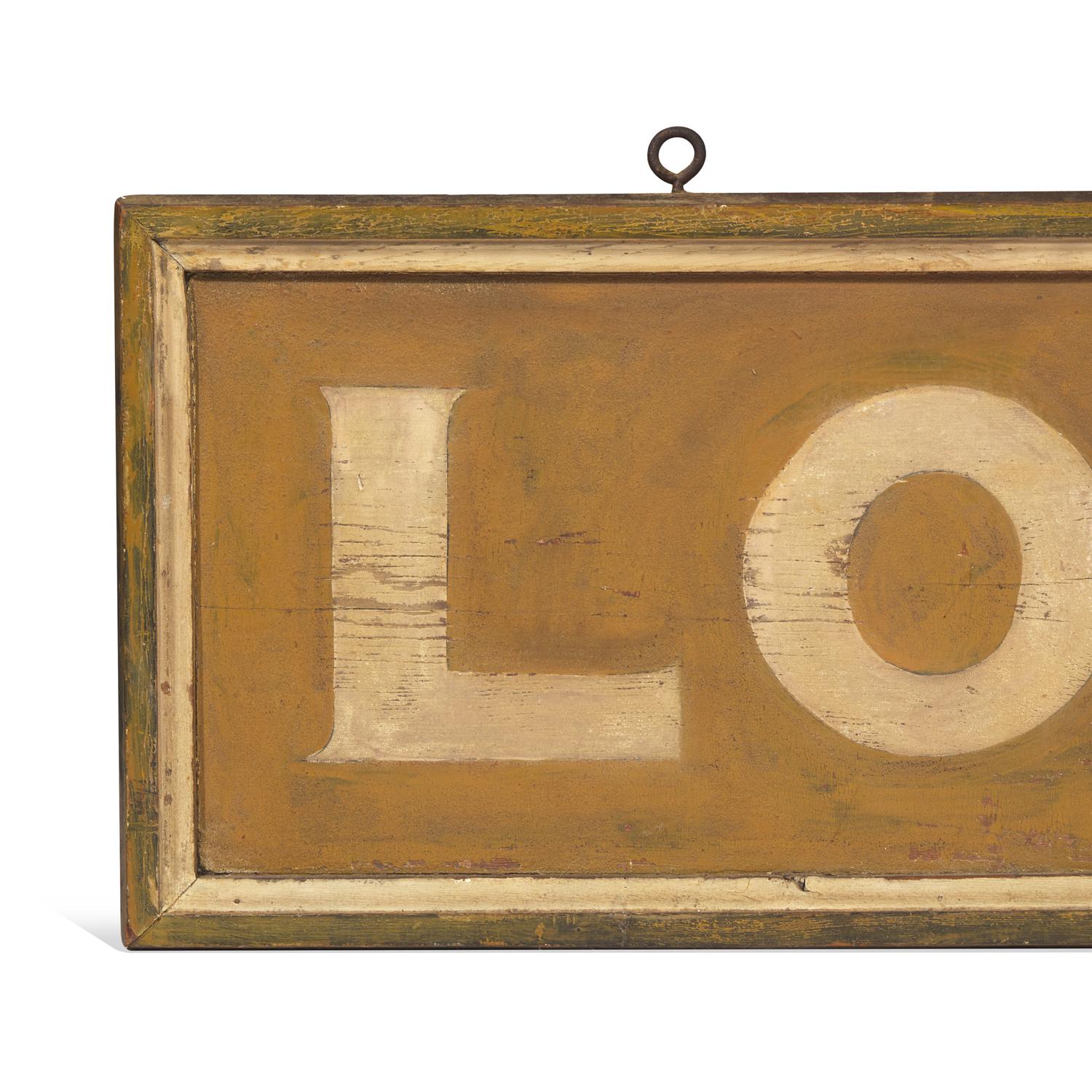 A Painted Wood "Locksmith" Trade Sign