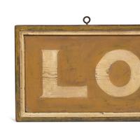 A Painted Wood "Locksmith" Trade Sign