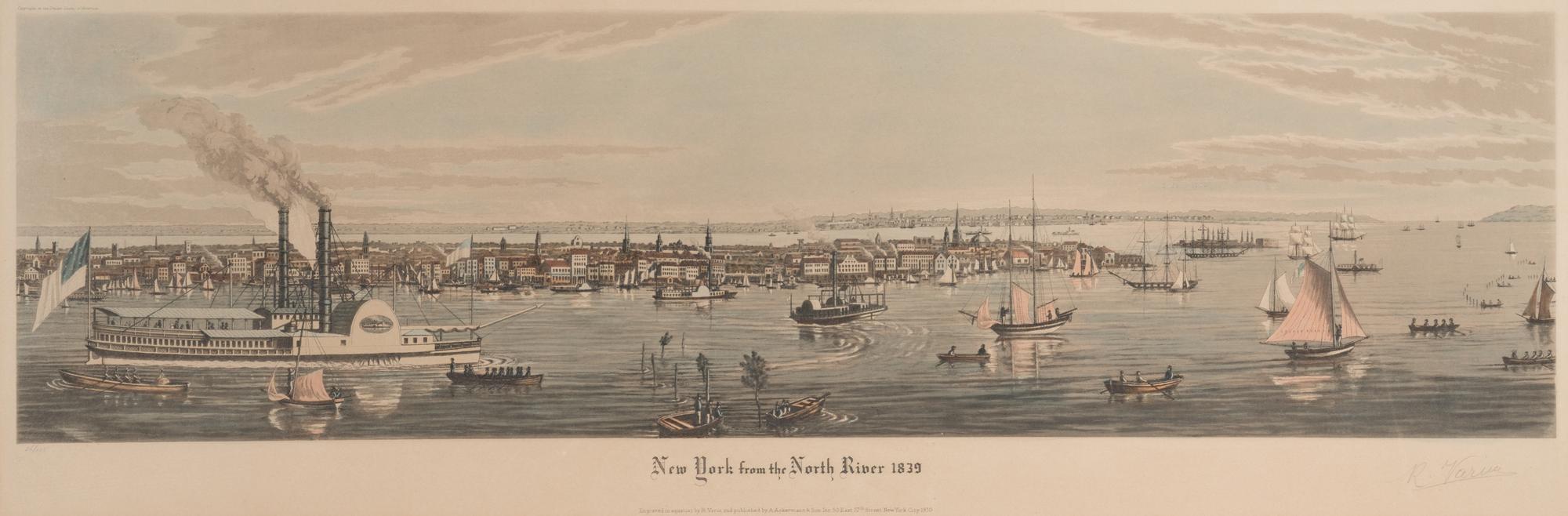 [NEW YORK]. VARIN, Raoul (1865-1943), engraver New York from the North River 1893