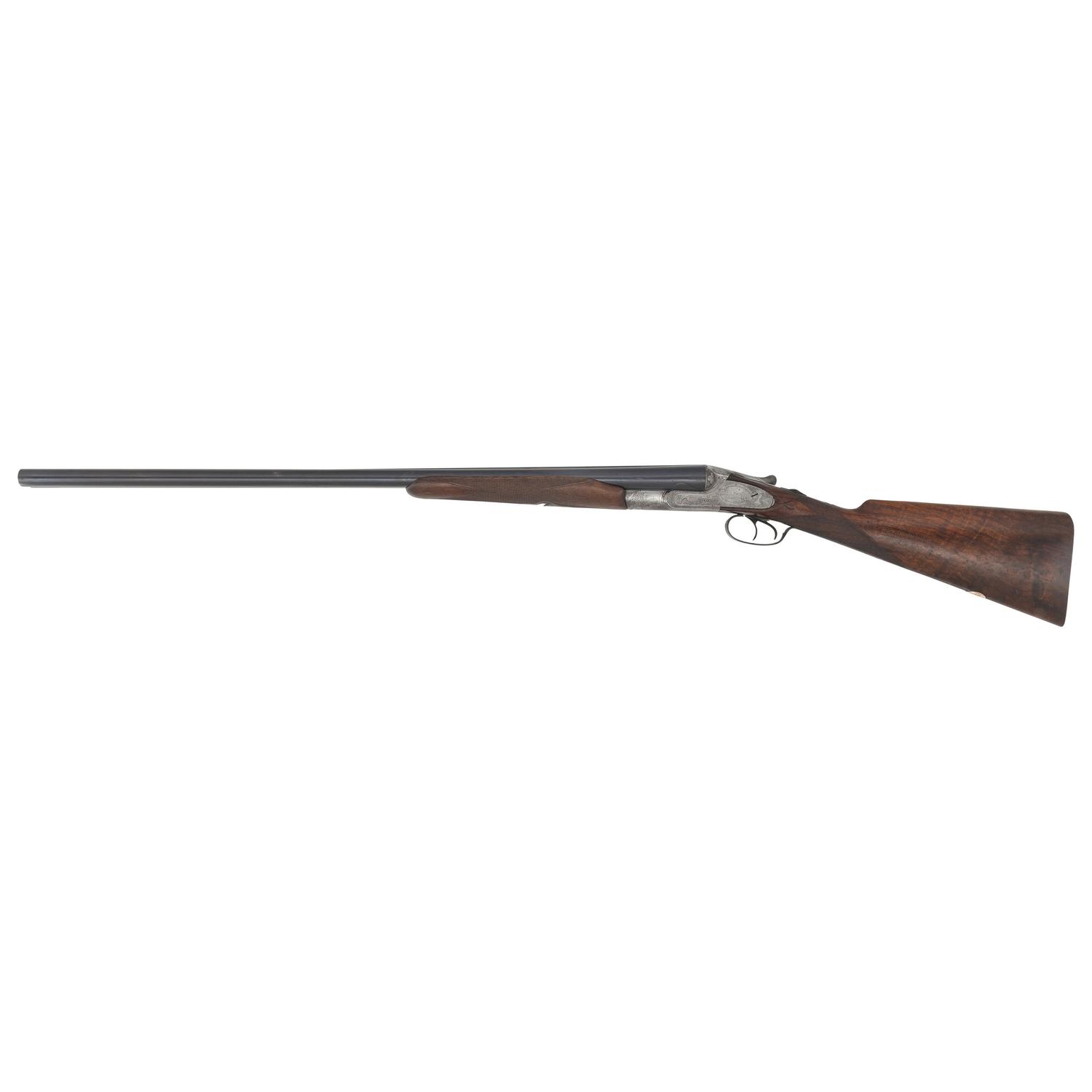 **High Quality B-Grade Lefever Arms Company SxS Hammerless Side Plate Shotgun with Krupp Barrels