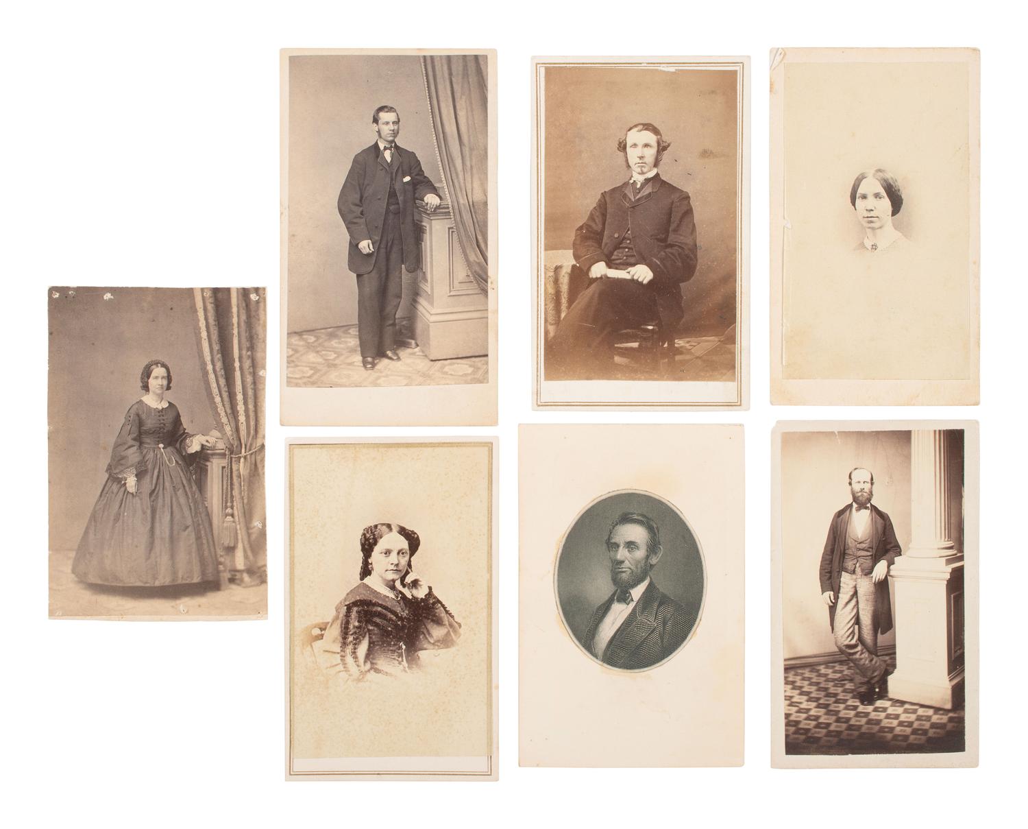 [Civil War] Group of 25 Carte de Visites Collected by Dr. Mary Walker, incl. Possible view of Union nurse Nellie M. Chase