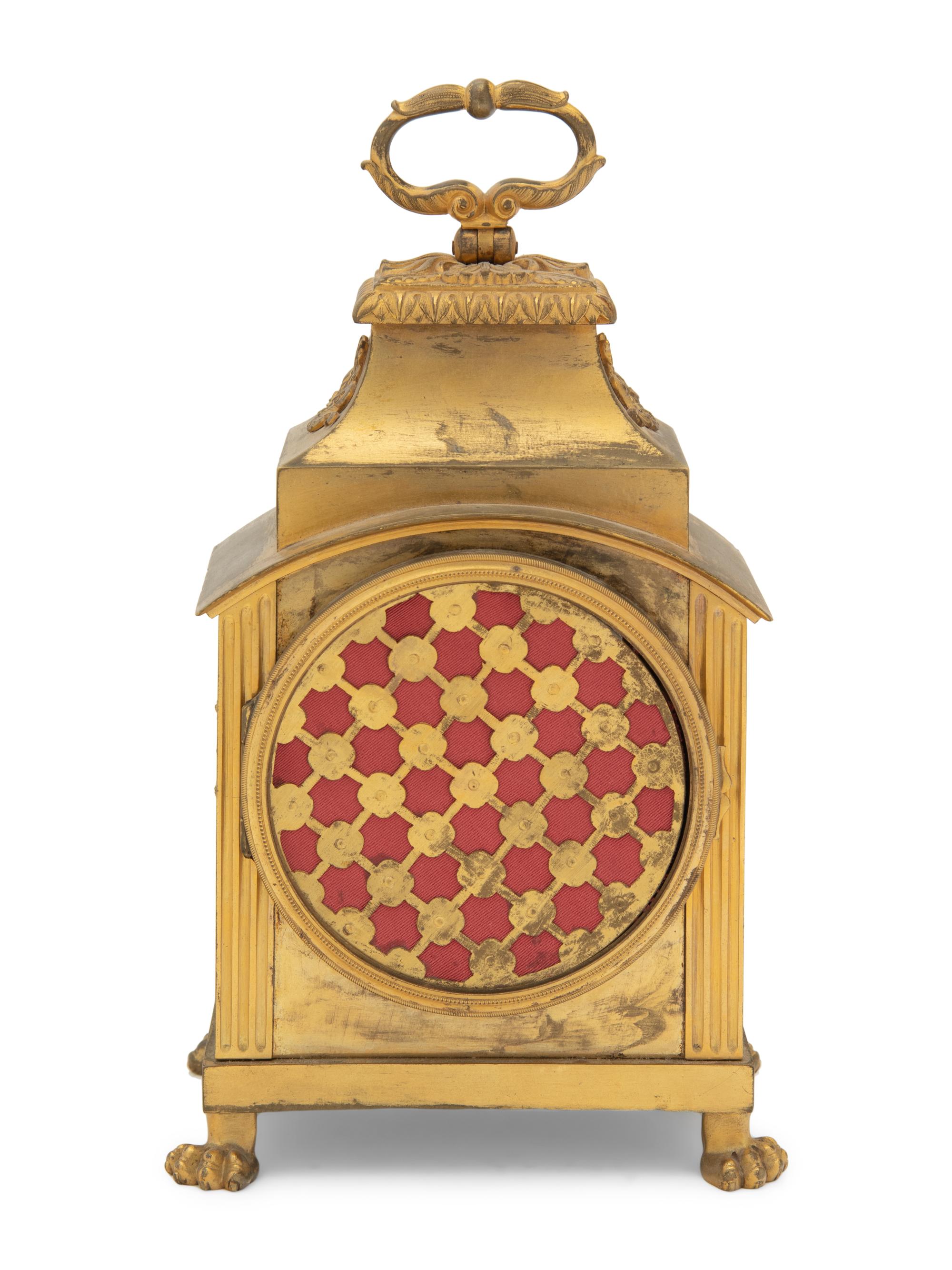 An Empire Gilt Bronze Pendule d'Officier