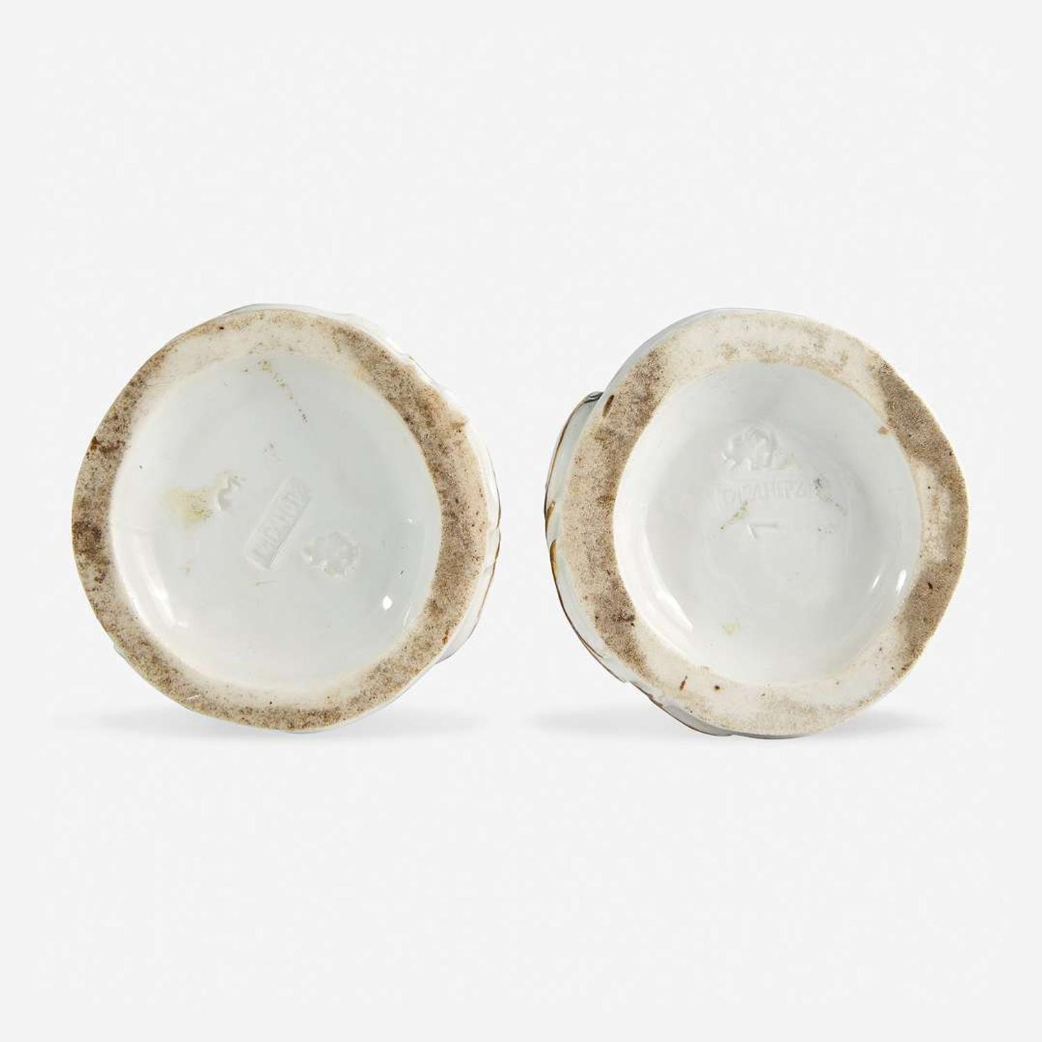 Two Russian Porcelain Figures of Coachmen Gardner Porcelain Factory, first half 19th century