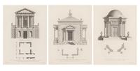 A Set of Three William Chambers (1722-1796) Architectural Study Chromolithographs