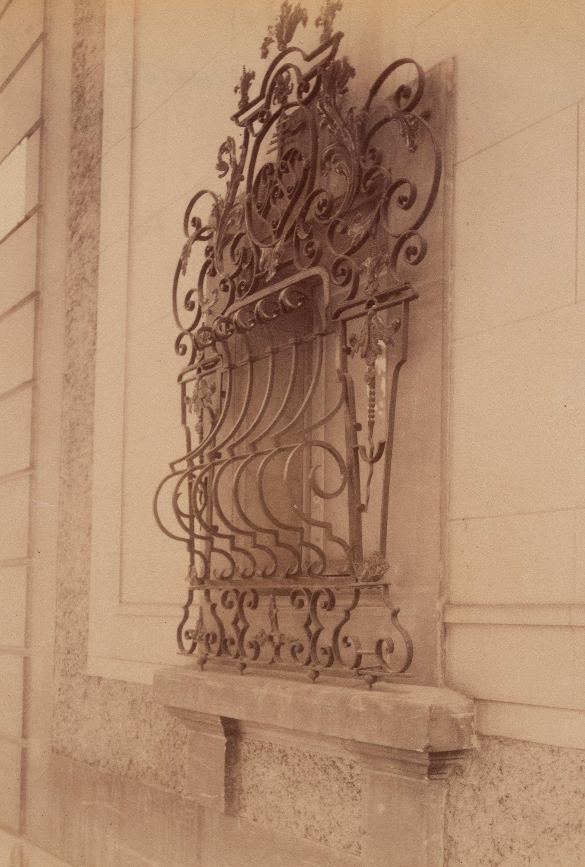 A group of four photographs ( Untitled [man at fountain], circa 1900s; Boutique empire, 14 rue de Grammont , 1903-1904; Hôtel de Neuville, rue Alphonse de Neuville, 1905-1906; Fontaine, faubourg Saint-Martin, 1912)