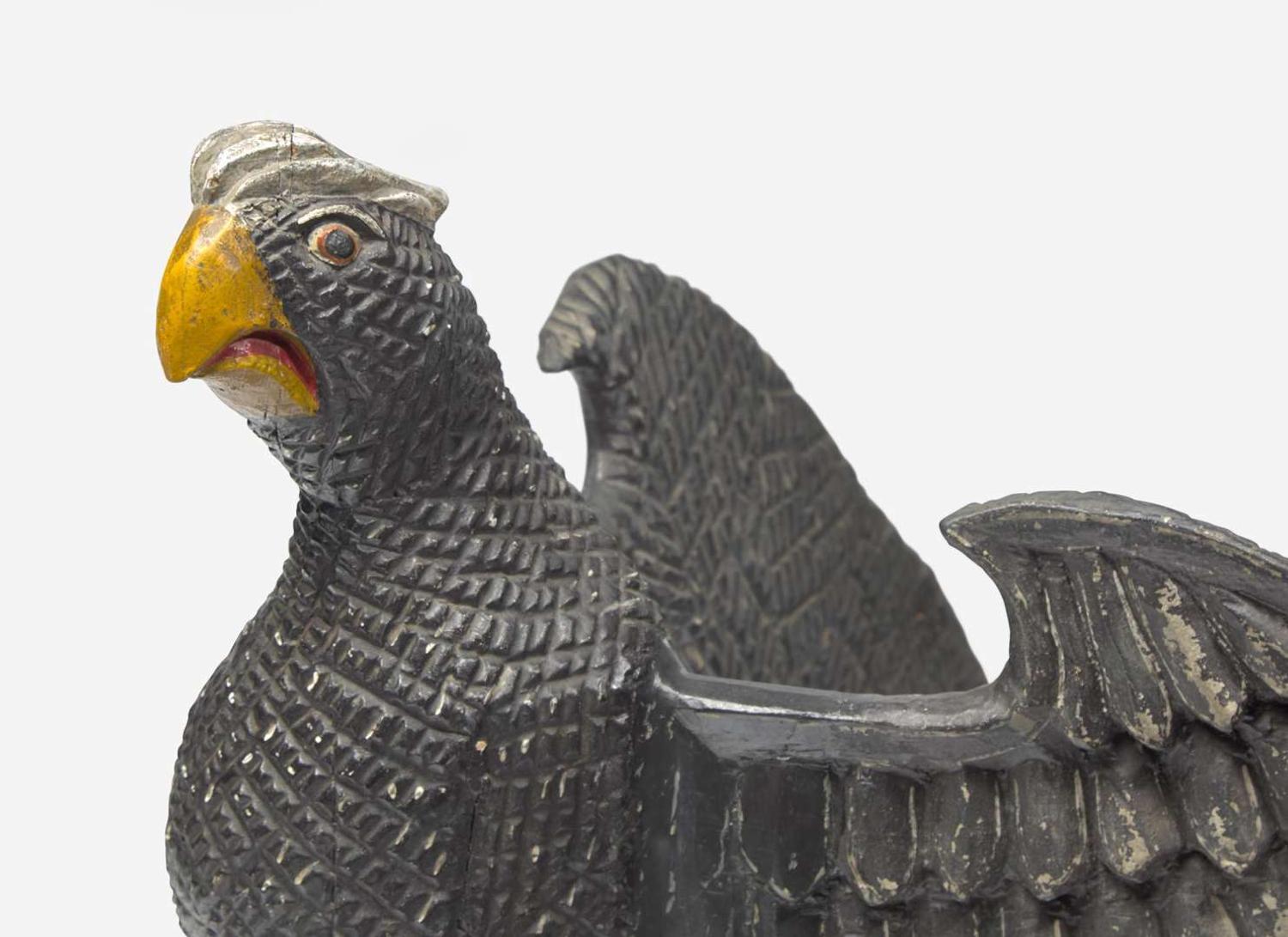 A large carved and painted eagle, attributed to Wilhem Schimmel (1817-1890), circa 1880