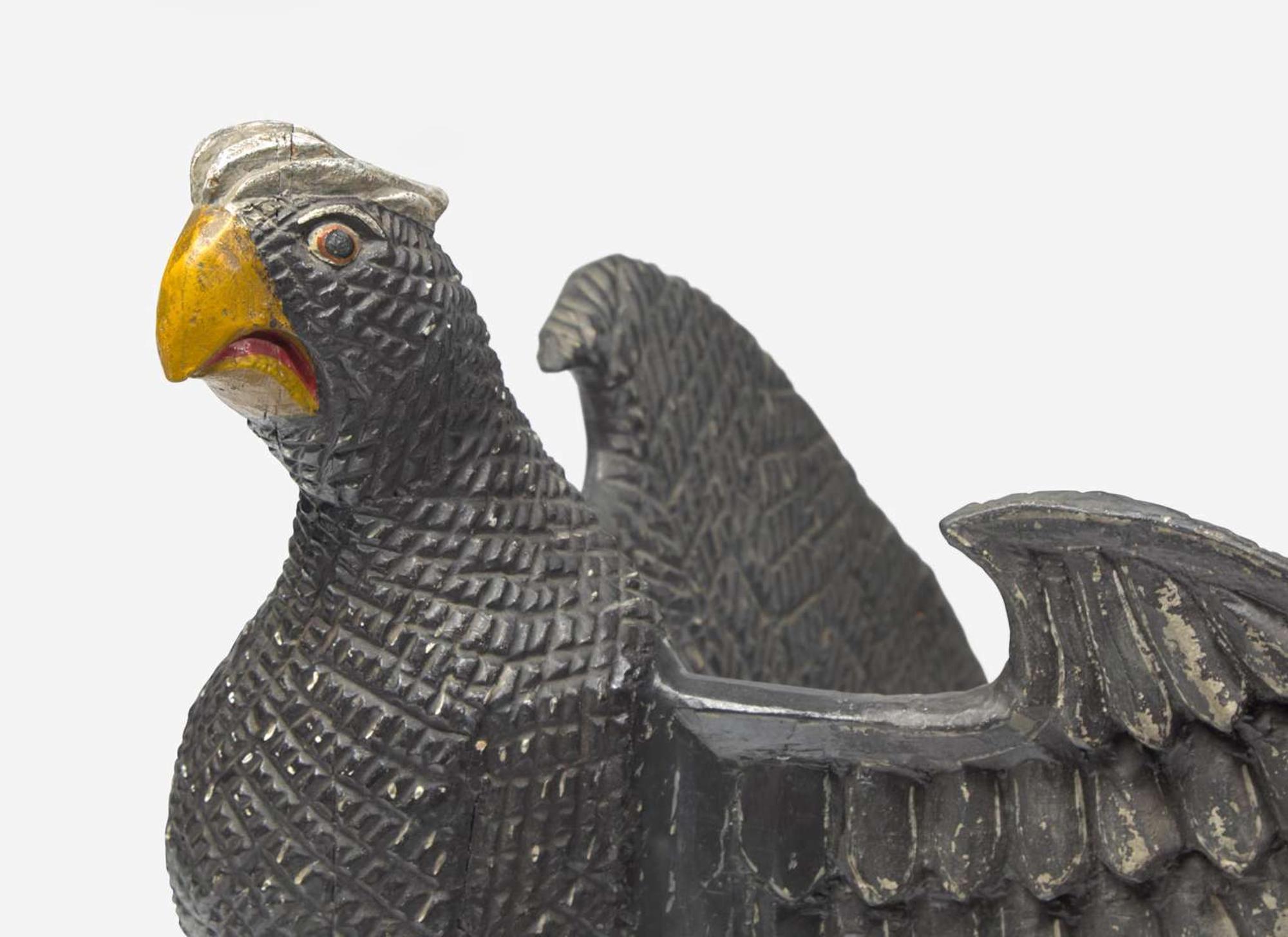 A large carved and painted eagle, attributed to Wilhem Schimmel (1817-1890), circa 1880