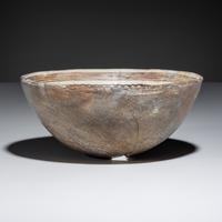 Ancestral Pueblo, Mimbres Classic Black-on-White Pottery Bowl, with Fish