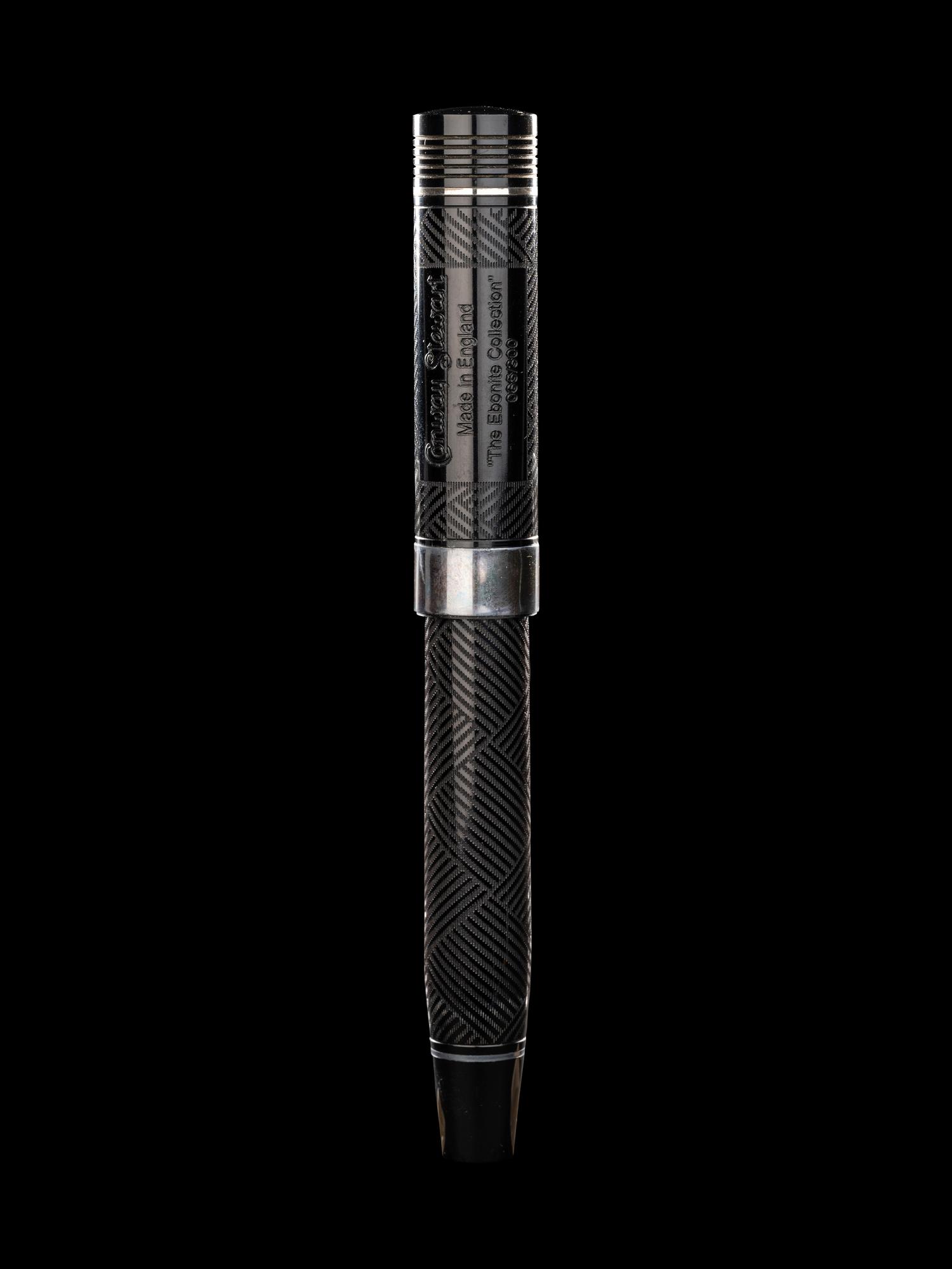 Conway Stewart: Churchill-Ebonite and Silver Trim Limited Edition Rollerball Pen