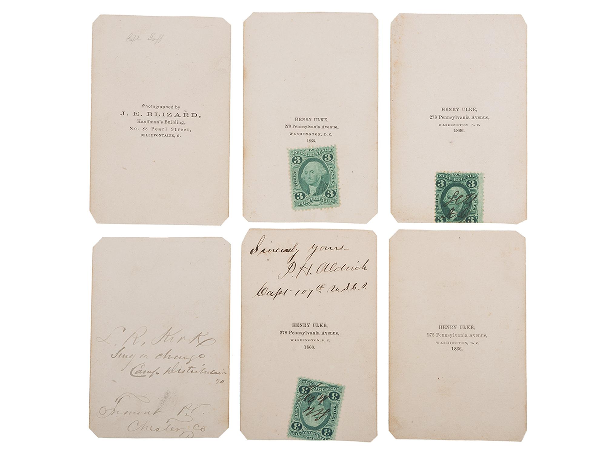 [CIVIL WAR]. CDV album featuring 107th United States Colored Troop officers, including: