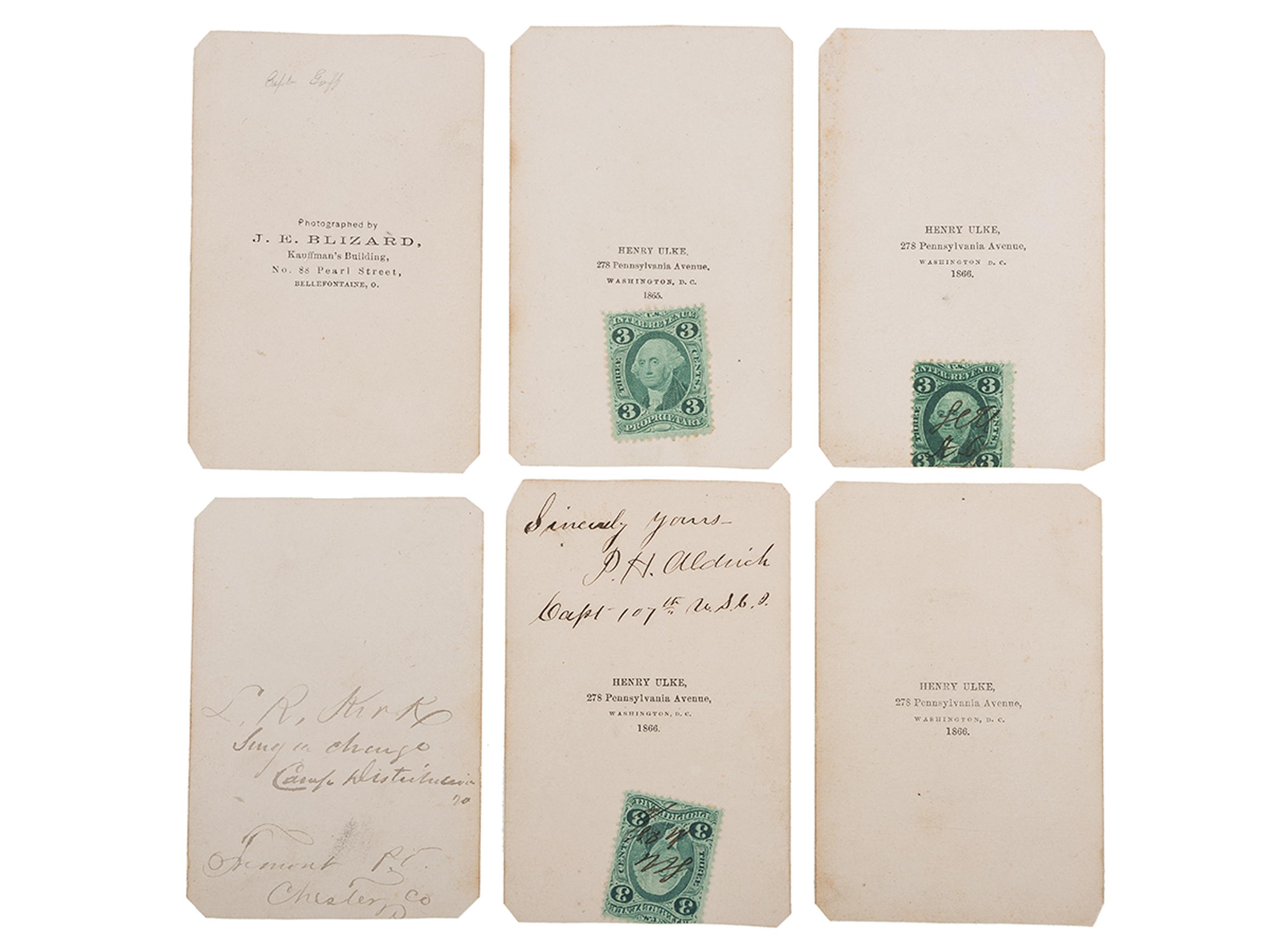 [CIVIL WAR]. CDV album featuring 107th United States Colored Troop officers, including: