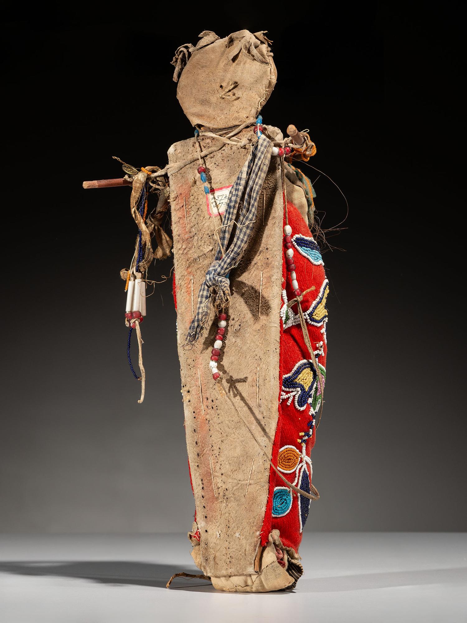 Umatilla Beaded Hide Doll Cradle