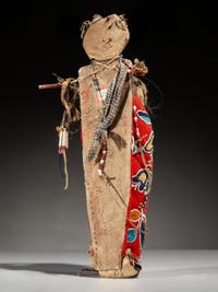 Umatilla Beaded Hide Doll Cradle