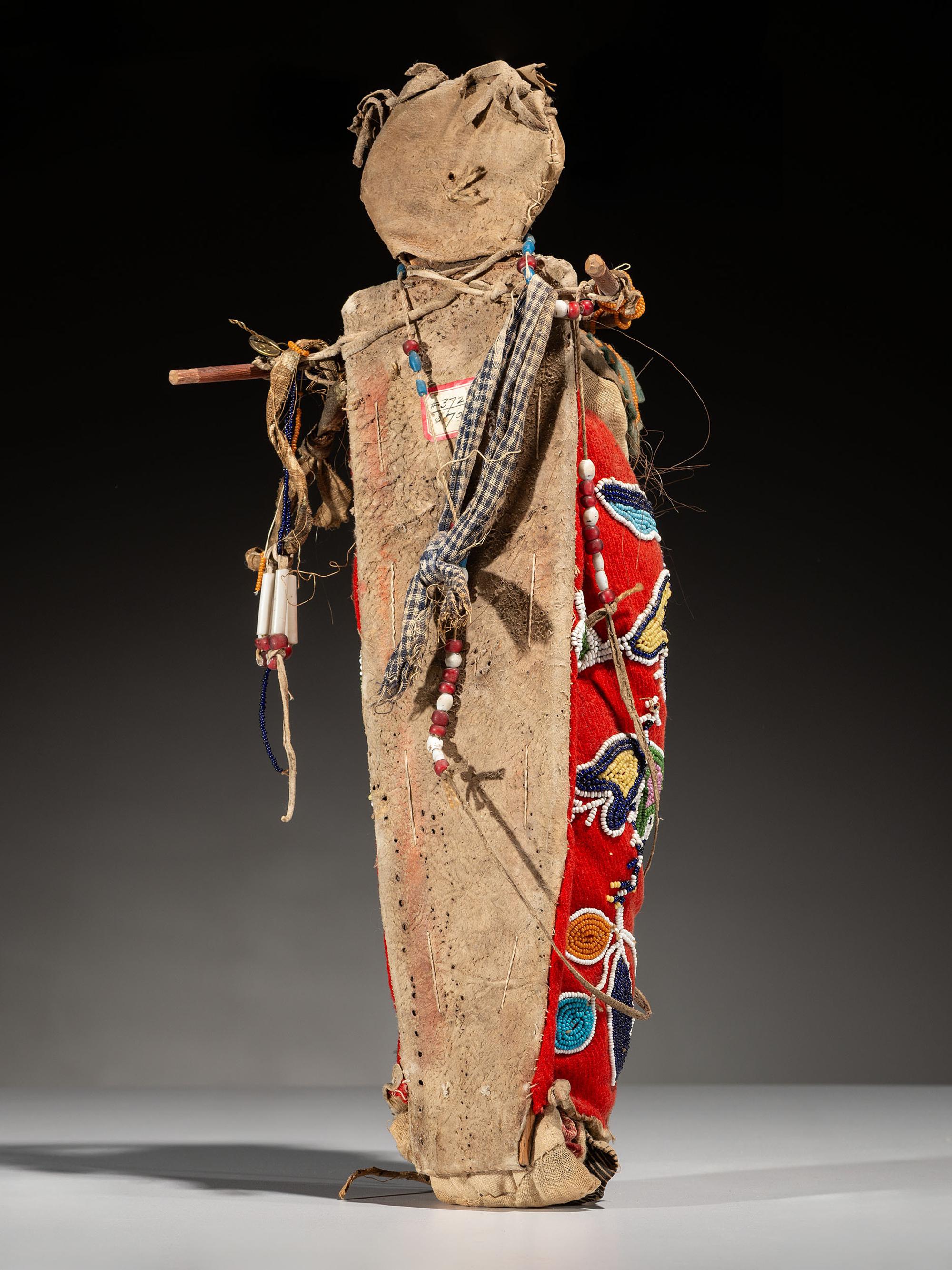 Umatilla Beaded Hide Doll Cradle
