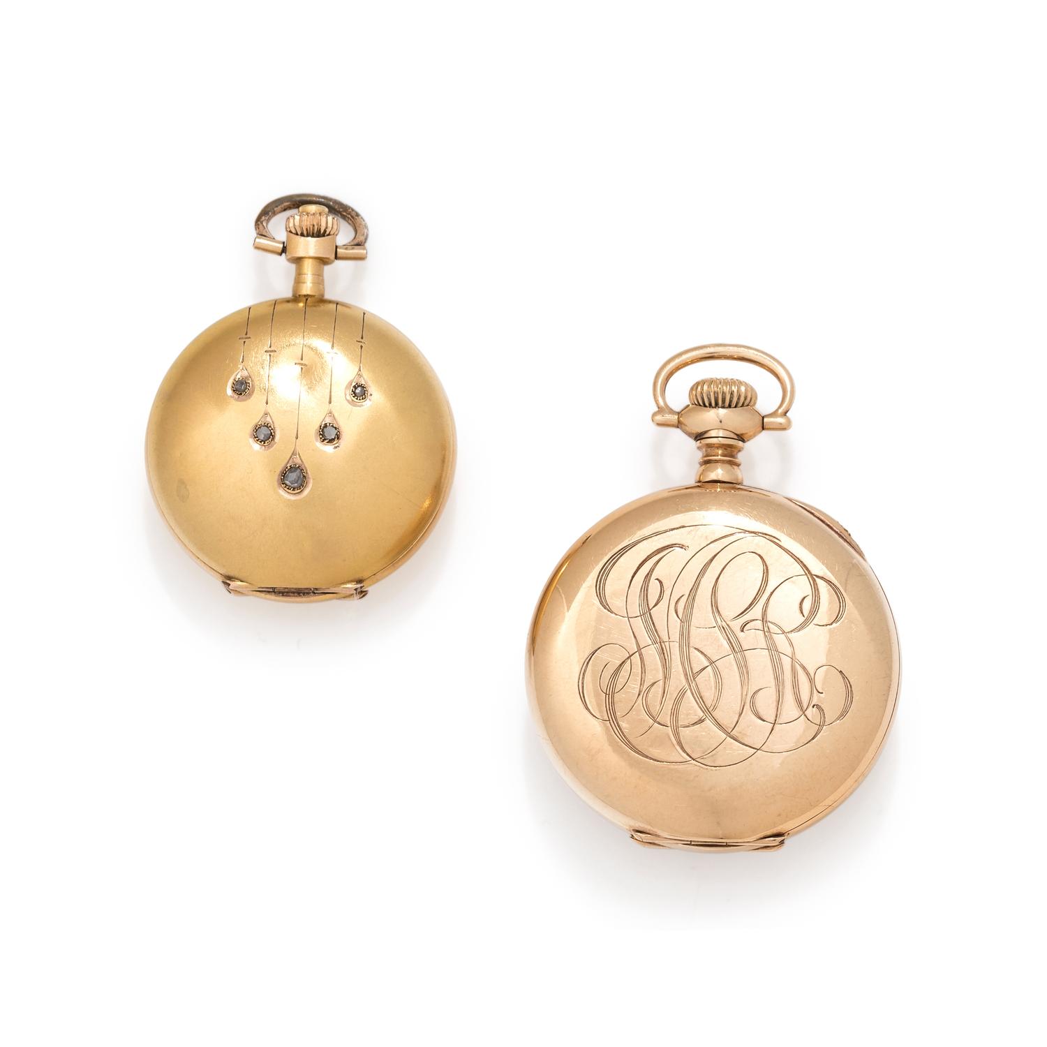 COLLECTION OF 14K YELLOW GOLD POCKET WATCHES